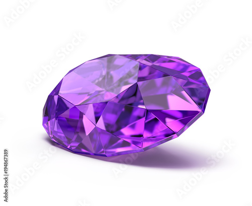 Amethyst precious oval stone