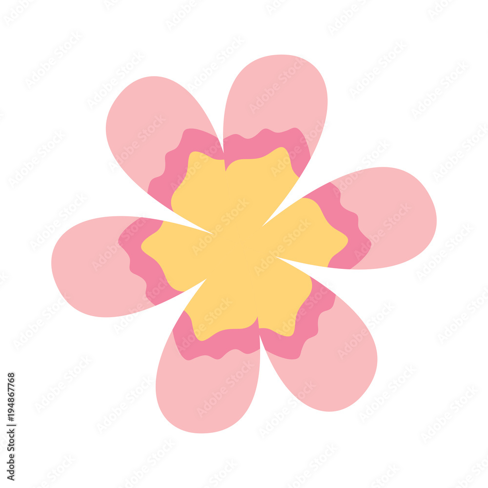 beauty flower ornament decoration icon vector illustration