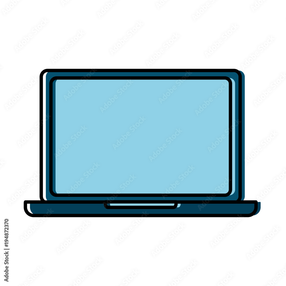 open laptop device wireless technology vector illustration open laptop device wireless technology vector illustration