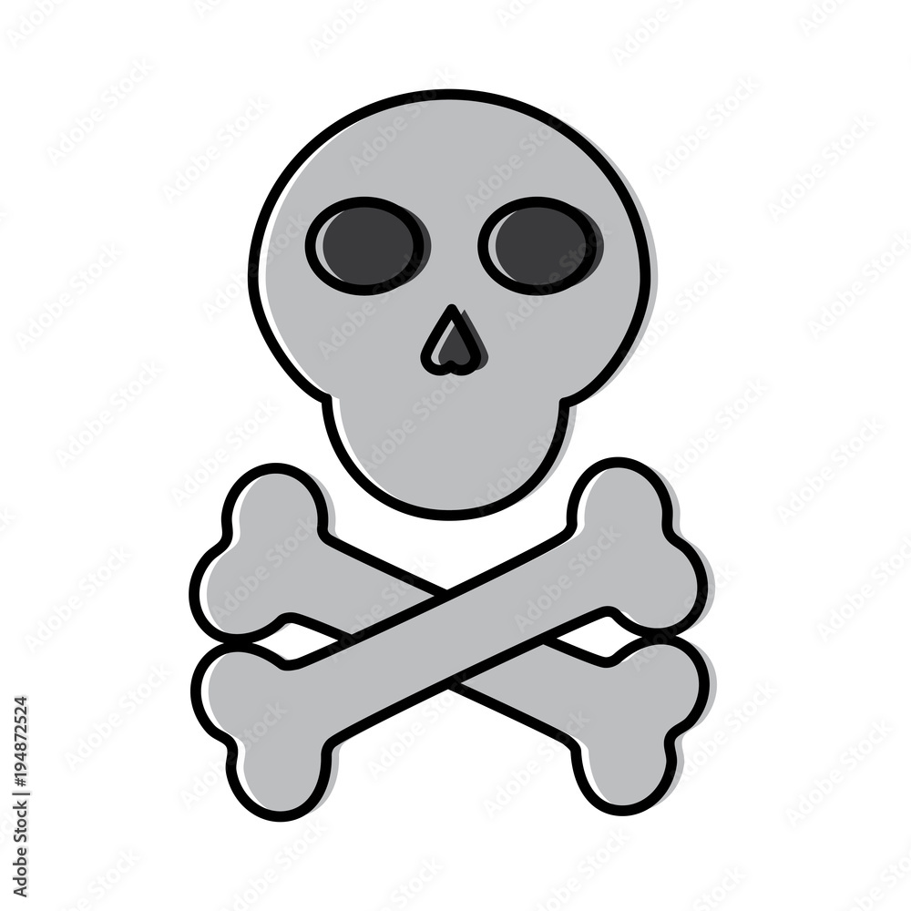 skull cross bones danger alert image vector illustration skull cross bones danger alert image vector illustration