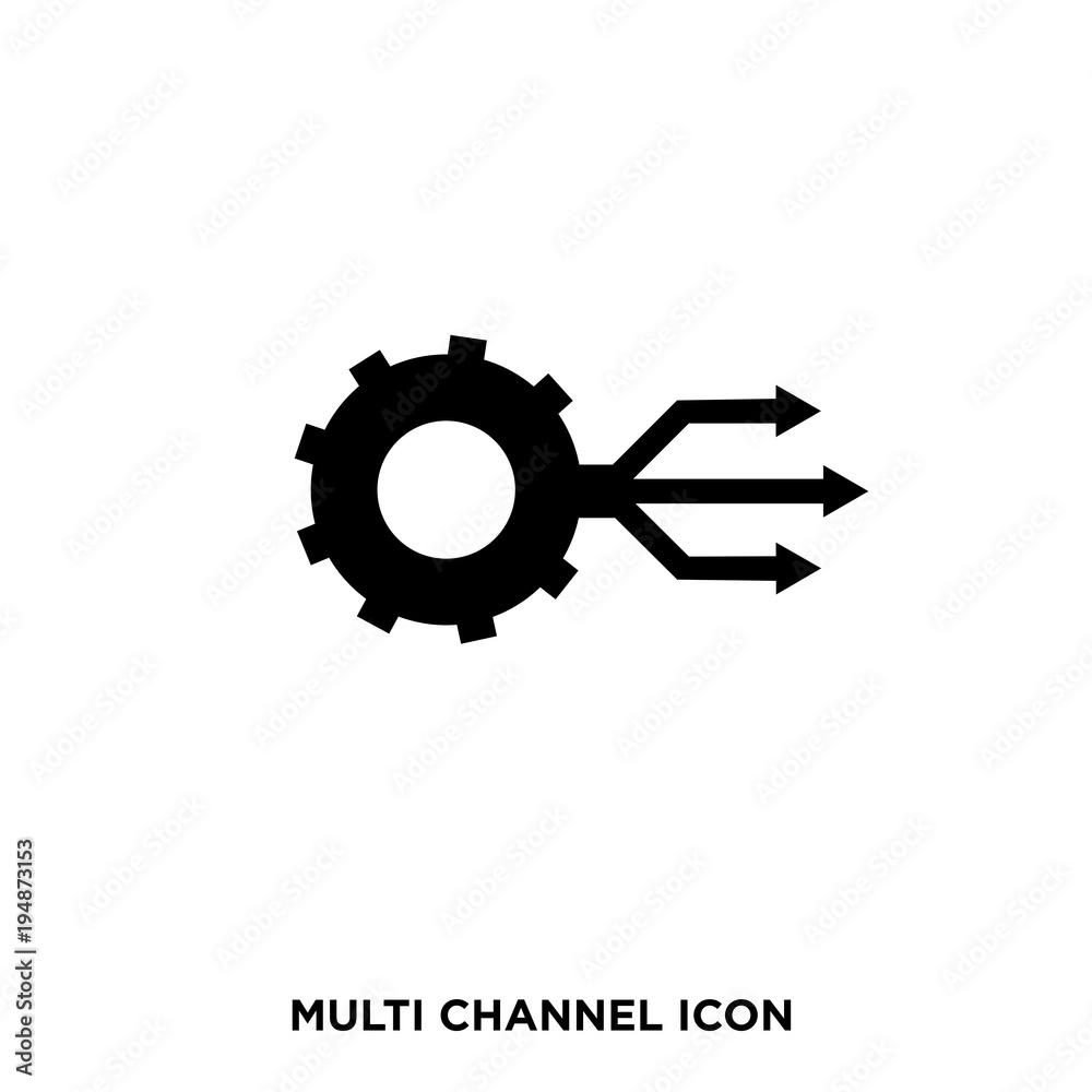 multi channel icon,flat vector sign isolated on white background. Simple vector illustration for graphic and web design. multi channel icon,flat vector sign isolated on white background. Simple vector illustration for graphic and web design.