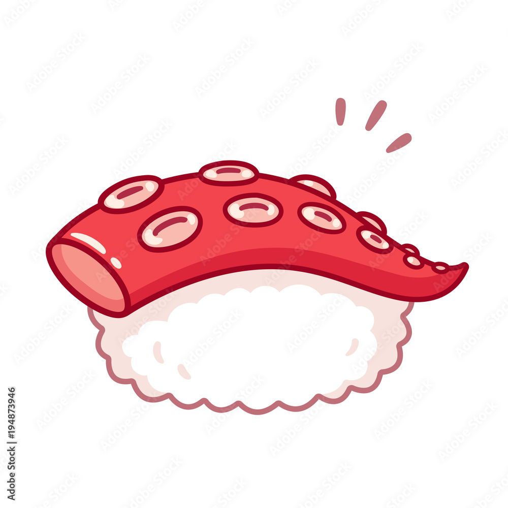 Octopus sushi drawing Octopus sushi drawing
