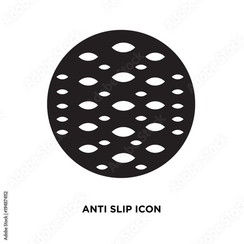 anti slip icon, flat vector sign isolated on white background. Simple vector illustration for graphic and web design.