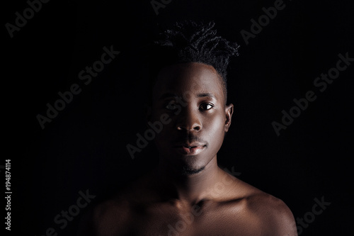African American man with dreadlocks