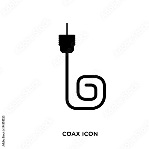 coax icon isolated on white background for your web, mobile and app design
