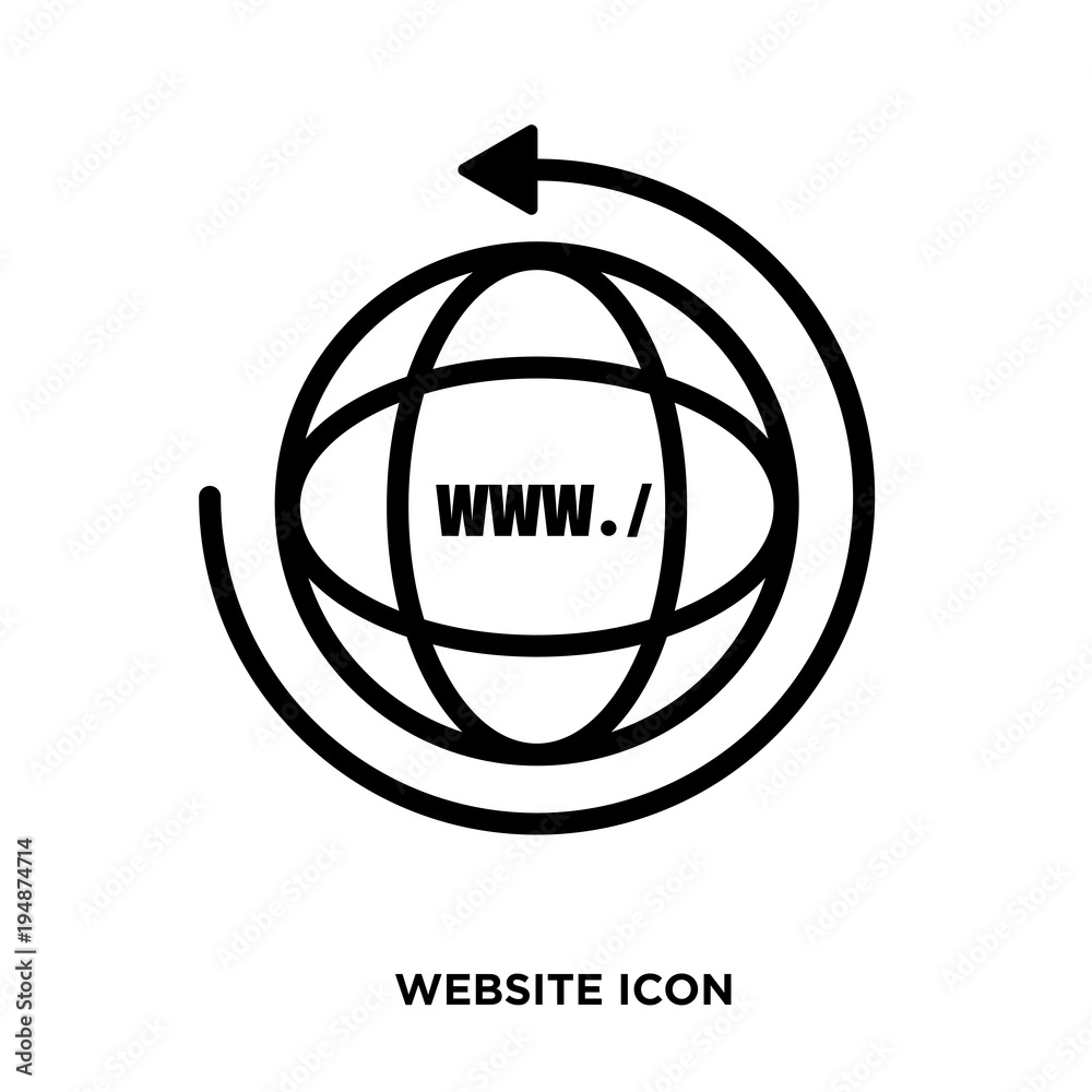 website icon, Web vector in trendy flat style isolated on background. Webpage symbol for your web site design Web icon logo, app, UI.