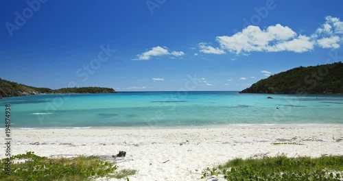 the beach at Lameshur Bay, St John, united states virgin islands photo