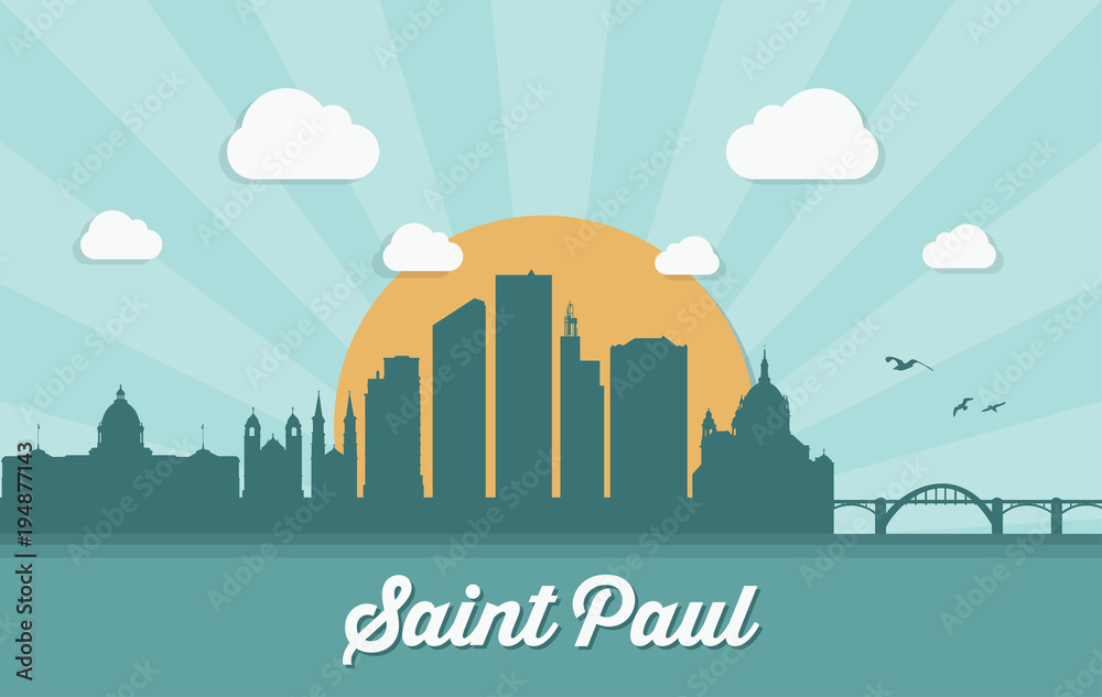 Saint Paul skyline - Minnesota - United States of America
