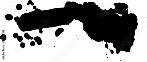 Abstract black ink blot background. Vector illustration. Grunge texture for cards and flyers design. Digital brushe