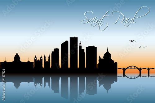 Saint Paul skyline - Minnesota - United States of America