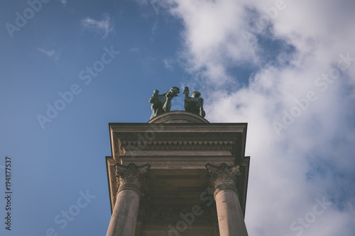 Heroes square, one of the most popular attractions for tourists in Budapest