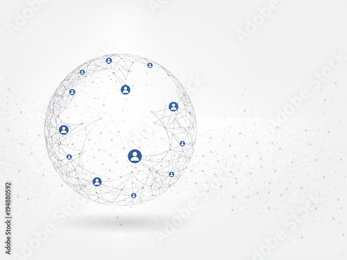 Global network background.Social media network concept.