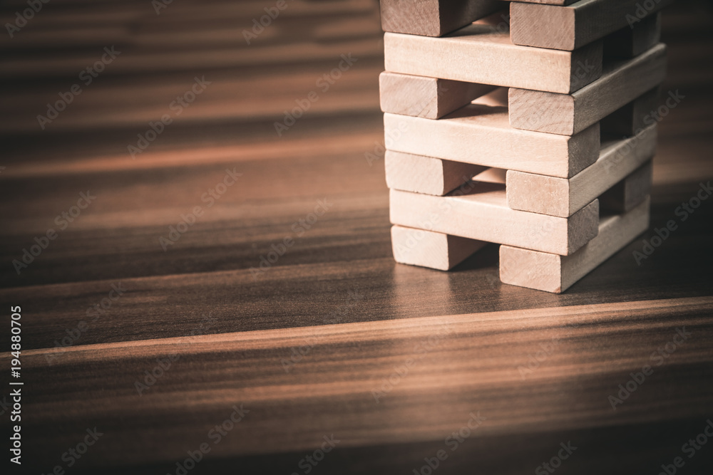 Wooden blocks on wood desk. Development concept. Wooden blocks on wood desk. Development concept.