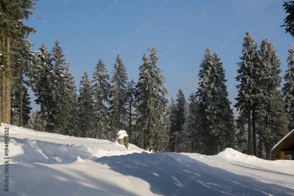 Nature covered in snow during deep winter. Slovakia Nature covered in snow during deep winter. Slovakia