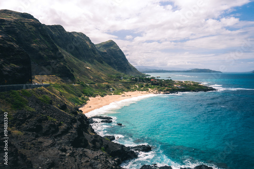 Mountain coast view hawaii