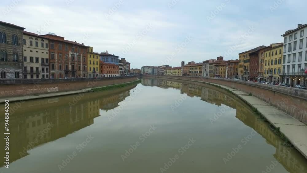 River Arno and Italian old architecture, Pisa, Italy. River Arno and Italian old architecture, Pisa, Italy.