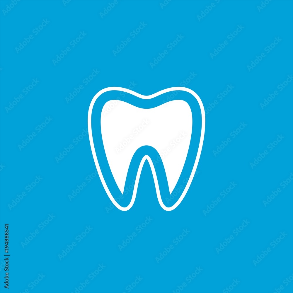 Tooth flat vector icon. Dental flat vector icon Tooth flat vector icon. Dental flat vector icon