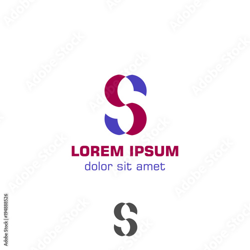 initial letter s logoInitial letter S logo template