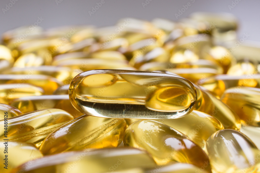 Fish oil capsules, vitamin Omega-3 Fish oil capsules, vitamin Omega-3