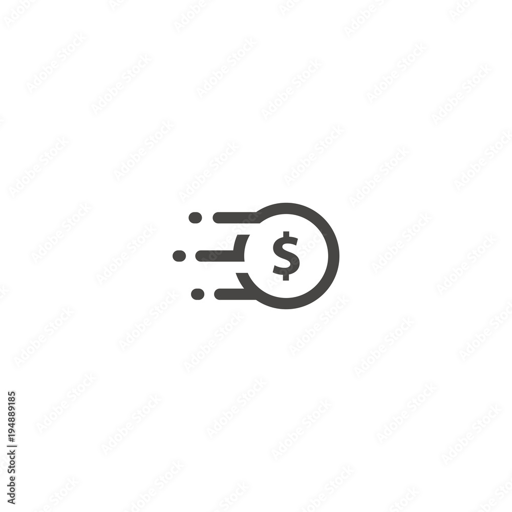 Fast coin dollar logo icon Fast coin dollar logo icon
