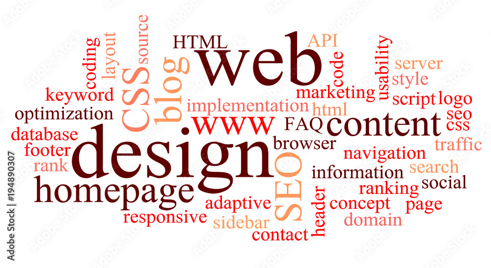 Word Cloud Web Design Word Cloud Web Design