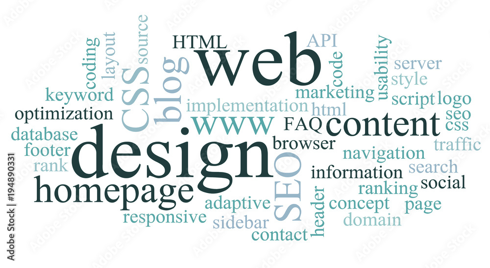 Obraz premium Word Cloud Web Design