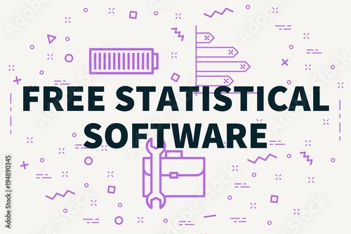 Conceptual business illustration with the words free statistical software