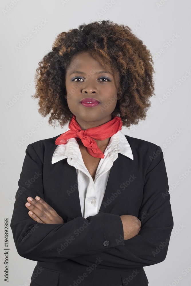 Guapa azafata de vuelo africana Guapa azafata de vuelo africana