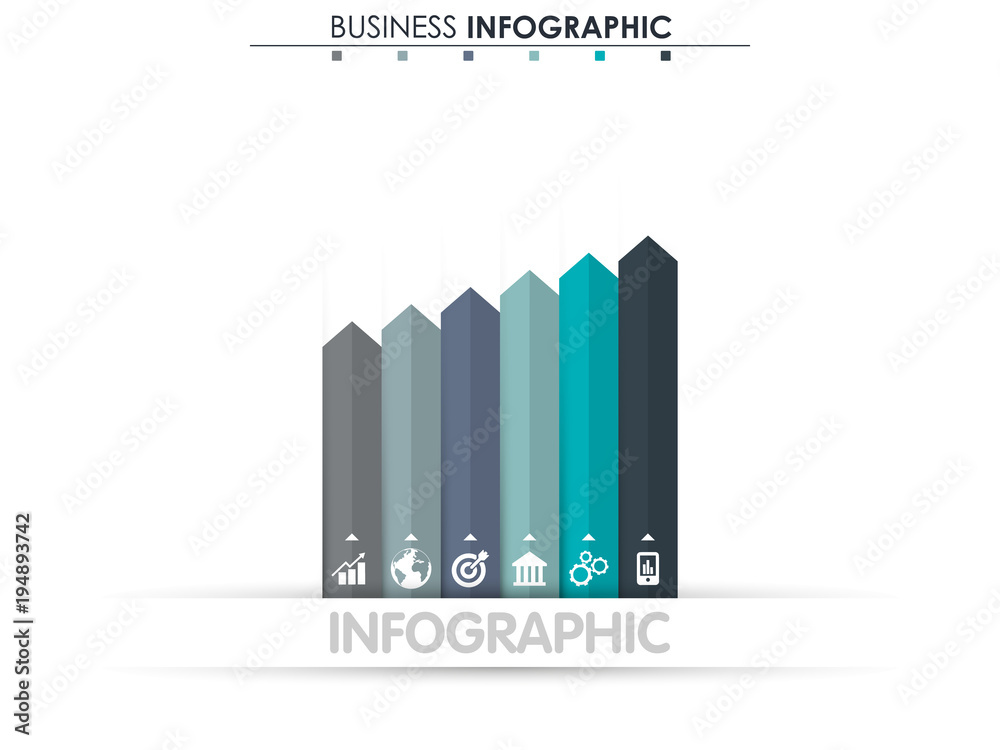 Business data. Process chart. Abstract elements of graph, diagram with 6 steps, options, parts or processes. Vector business template for presentation. Concept for infographic.Vector Business data. Process chart. Abstract elements of graph, diagram with 6 steps, options, parts or processes. Vector business template for presentation. Concept for infographic.Vector