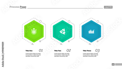 Process Chart with Three Elements Template