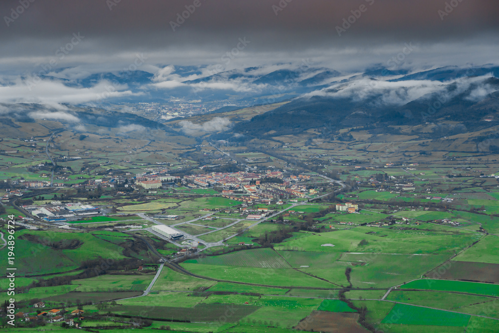 Panoramic of Orduña, Spain
