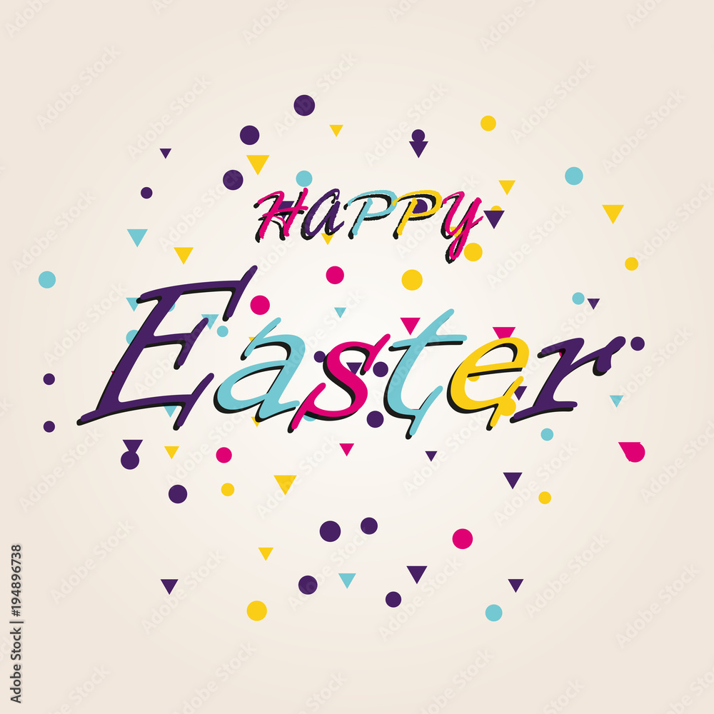 Happy Easter colorful lettering Happy Easter colorful lettering