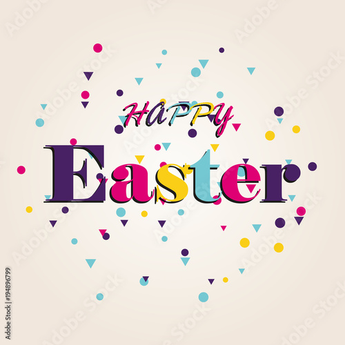 Happy Easter colorful lettering