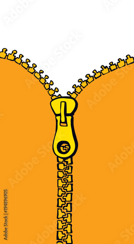 Zipper. Vector drawing