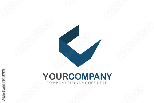 Free Download Letter C  Abstract Square Modern Design - GFXLoad