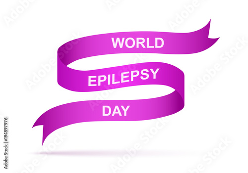 Ribbon of the World Epilepsy day. Vector illustration.
