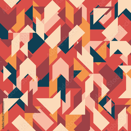 Abstract geometric background. Vintage overlapping rectangles and triangles.