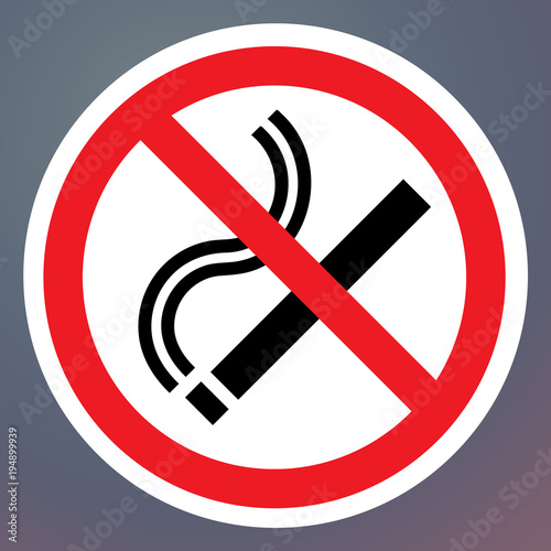 No smoking vector sign, stop smoking sticker