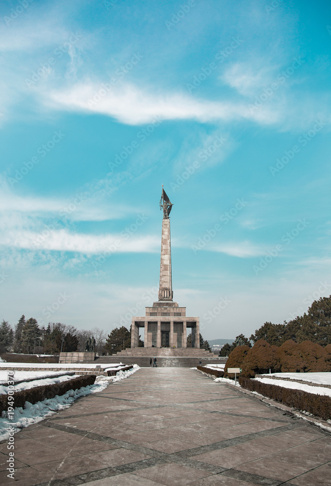Horizontal Image of Slavin Statue, Located in Bratislava Slovakia