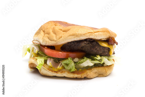 A Real Life Homemade Burger - What hamburgers really look like photo