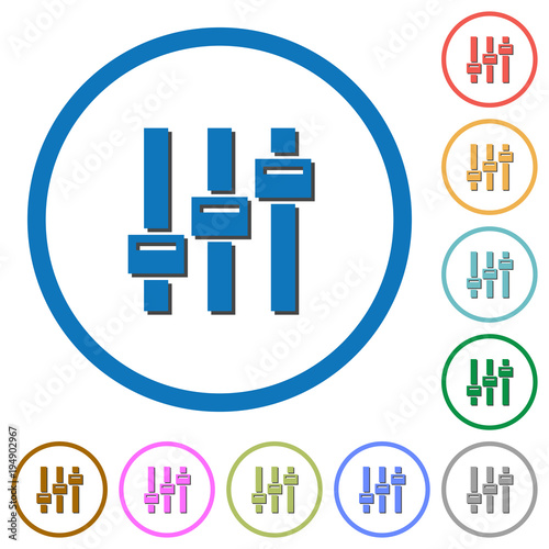 Adjust icons with shadows and outlines