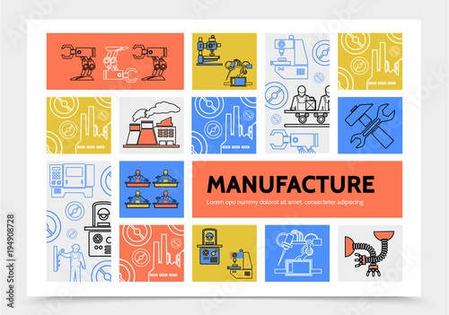Manufacturing Infographic Concept