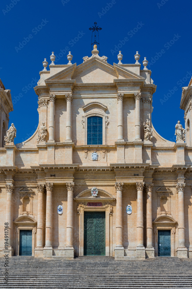 Obraz premium Cathedral of San Nicola di Mira in the center of Noto. In 2002 declared UNESCO World Heritage Site