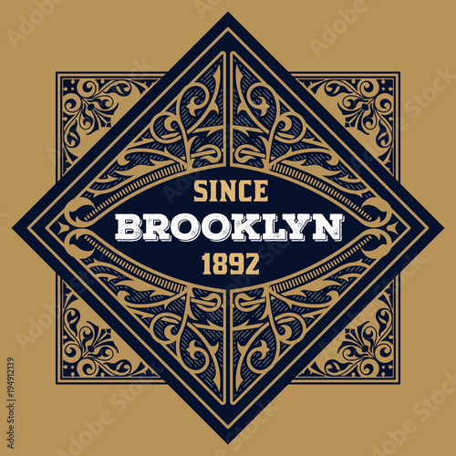 vintage logo template, Hotel, Restaurant, Business Identity set. Design with Flourishes Elegant Design Elements. Royalty. Vector Illustration