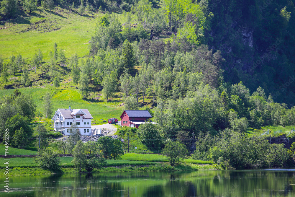 Fototapeta premium Lake landscape in Norway