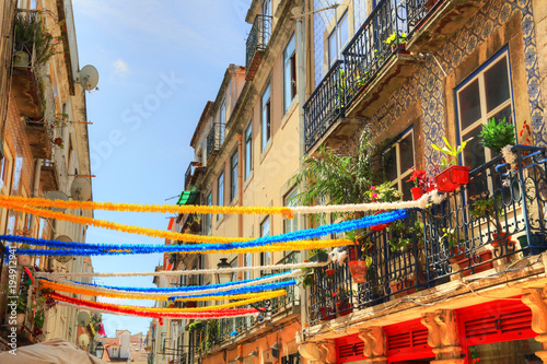 LISBON, PORTUGAL-OCTOBER 2017: Trendy bistro in historic part of Lisbon