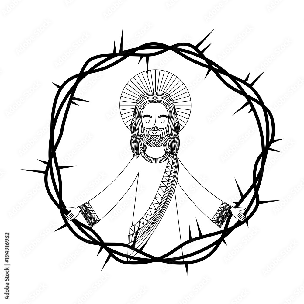 Jesus Arms Open Drawing