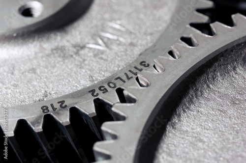 Cogwheels of a diesel power station