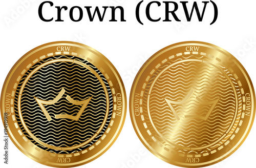 Set of physical golden coin Crown (CRW) photo