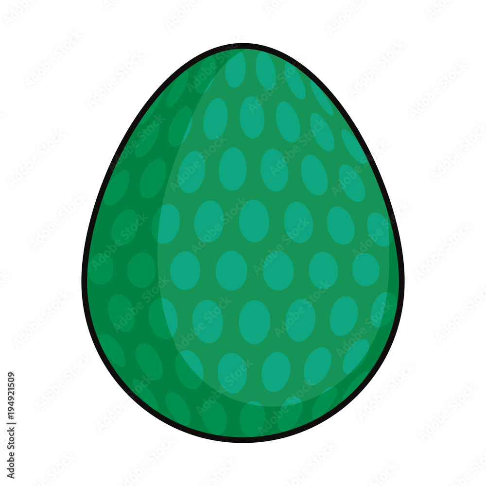 green easter egg with dots over white bacground vector illustration green easter egg with dots over white bacground vector illustration